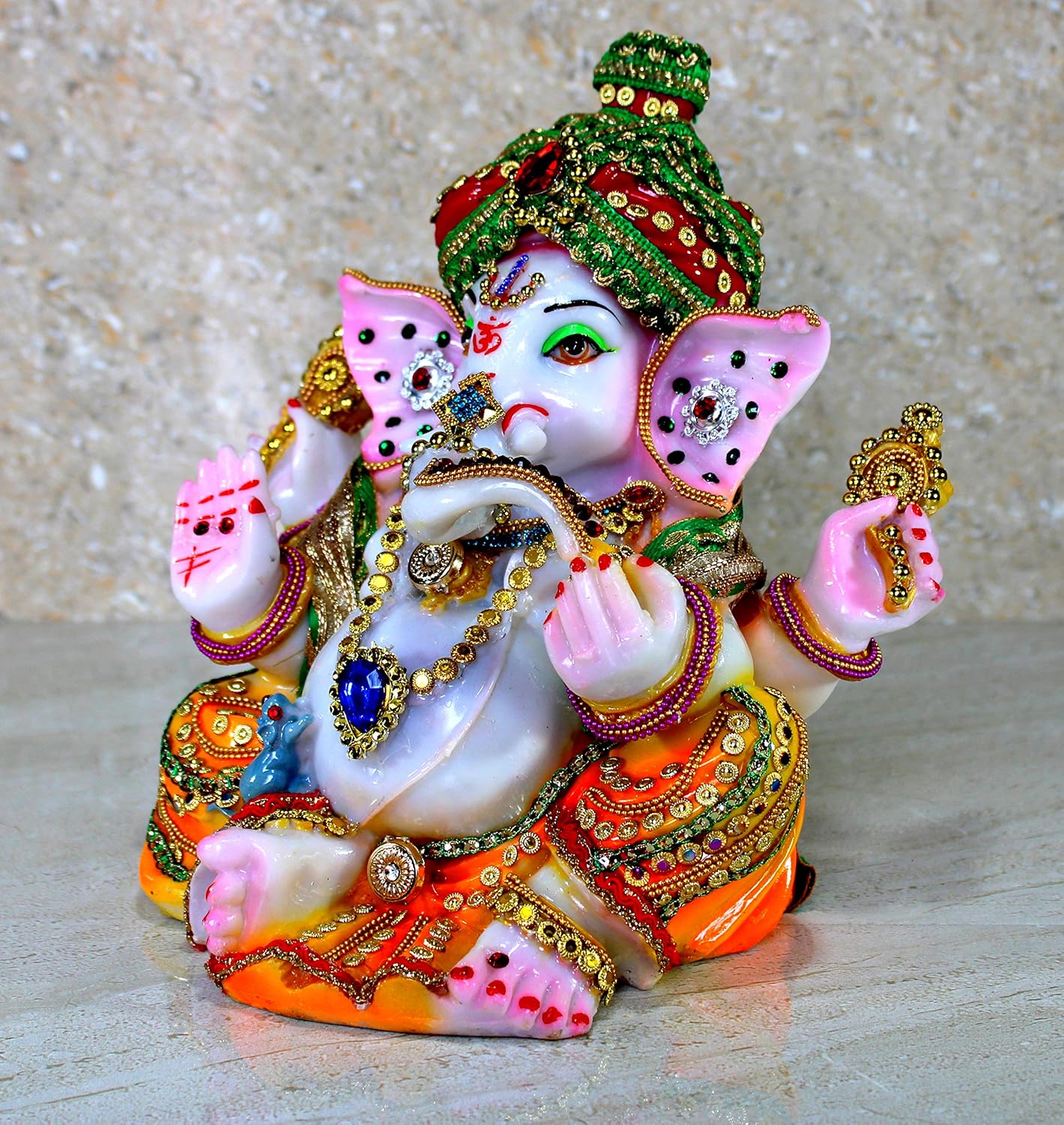 eSplanade Pagdi Ganesha Ganpati Murti Idol Statue Sculpture (9")