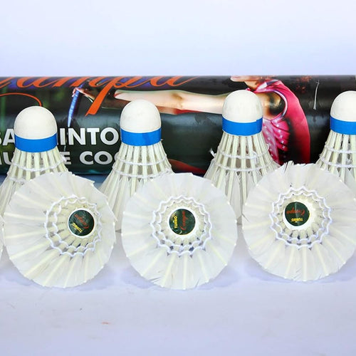 StonKraft Badminton Feather Shuttlecock Set (White) - Pack of 10