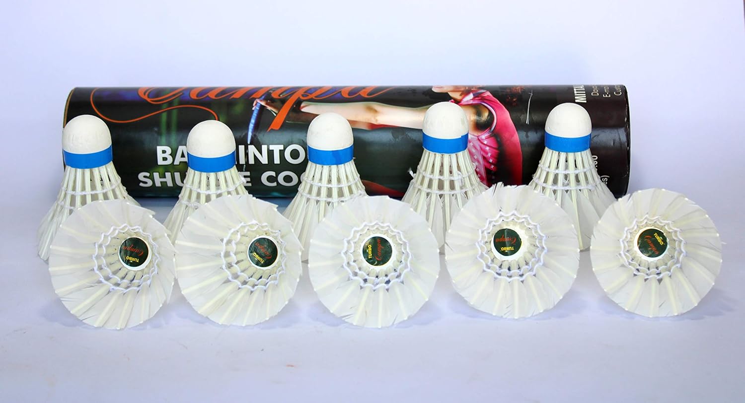 StonKraft Badminton Feather Shuttlecock Set (White) - Pack of 10