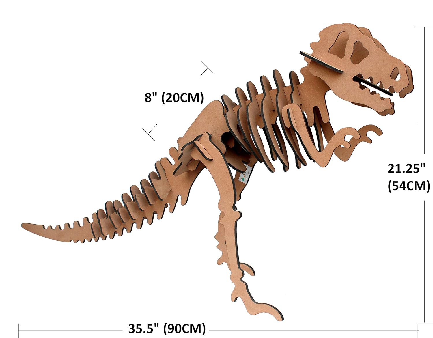 StonKraft Wooden 3D Puzzle Dinosaur Skeleton (Very Big Size) - Home Decor, Construction Toy, Modeling Kit, School Project - Easy to Assemble