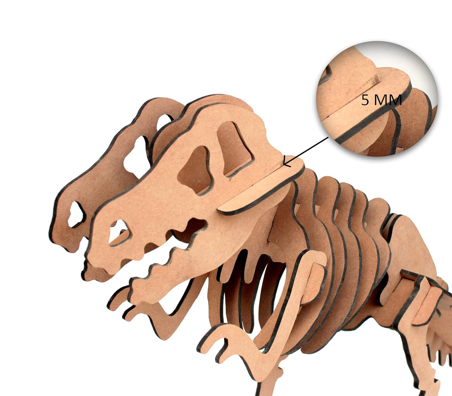 StonKraft Wooden 3D Puzzle Dinosaur Skeleton (Very Big Size) - Home Decor, Construction Toy, Modeling Kit, School Project - Easy to Assemble
