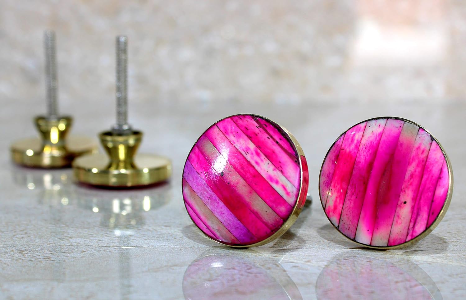 ESPLANADE Cupboard Drawer Brass Knobs Set of 4 | Drawer Handles | Cupboard Pulls (1)