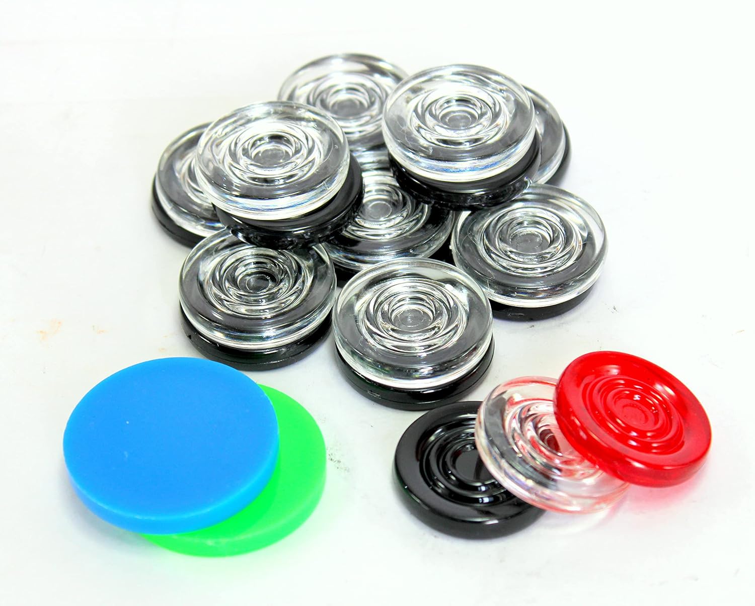 StonKraft Plastic Carrom Coins | Carrom Board Coins Pieces | Board Games (2 Striker Include)