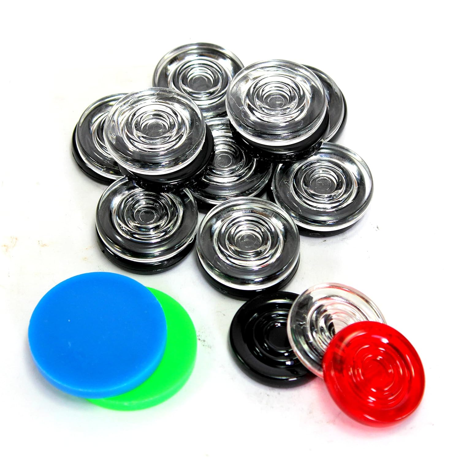 StonKraft Plastic Carrom Coins | Carrom Board Coins Pieces | Board Games (2 Striker Include)