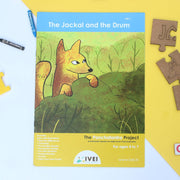 IVEI Panchatantra Kids Learning Book - Workbook and DIY puzzle of Panchatantra Story - Colouring Activity Worksheets - Creative Fun Activity and Education For Kids - The Jackal and the Drum ( Age 4 to 7 Years )