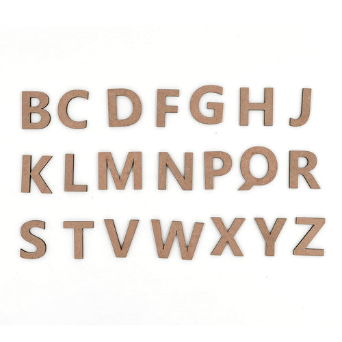 IVEI DIY Wood Sheet Craft - MDF Cutouts Letters Consonants - Plain MDF Blanks Cutouts Alphabets Set of 21 Wooden Letters for Painting Wooden Sheet Craft, Decoupage, Resin Art Work & Decoration