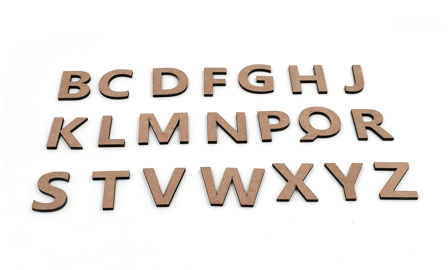 IVEI DIY Wood Sheet Craft - MDF Cutouts Letters Consonants - Plain MDF Blanks Cutouts Alphabets Set of 21 Wooden Letters for Painting Wooden Sheet Craft, Decoupage, Resin Art Work & Decoration