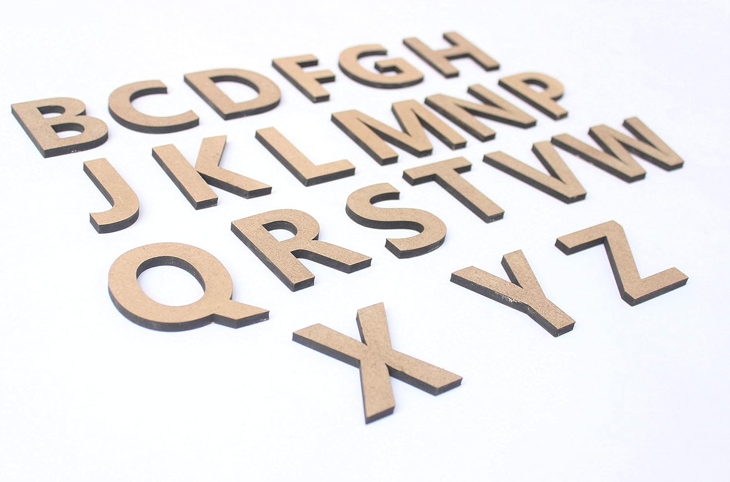 IVEI DIY Wood Sheet Craft - MDF Cutouts Letters Consonants - Plain MDF Blanks Cutouts Alphabets Set of 21 Wooden Letters for Painting Wooden Sheet Craft, Decoupage, Resin Art Work & Decoration