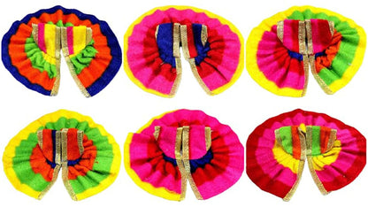 ESPLANADE Ladoo Gopal Poshak | Dress | Bhagwaan Ki Poshaak | Dev Vastra - (Set of 6) (Size 2)
