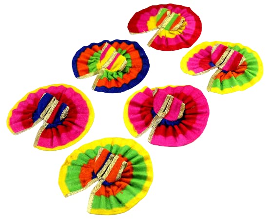 ESPLANADE Ladoo Gopal Poshak | Dress | Bhagwaan Ki Poshaak | Dev Vastra - (Set of 6) (Size 2)