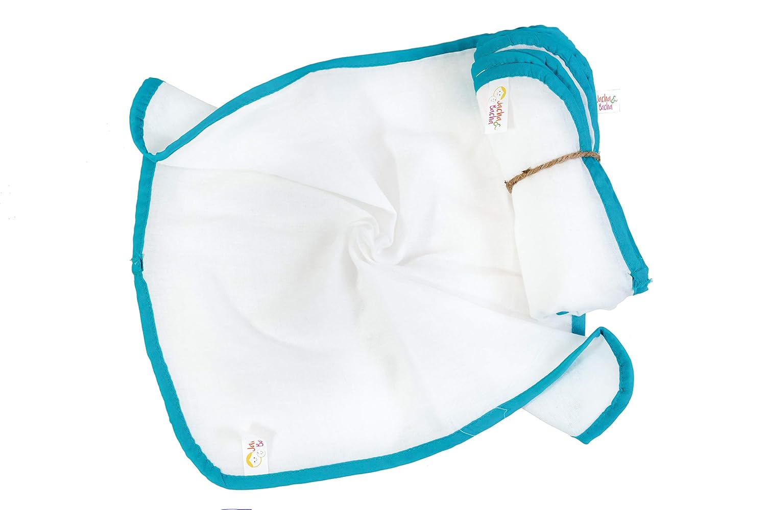 IVEI Jacha & Bacha Pure Soft Cotton Napkins for Babies/Kids – Dhoti Napkin – Toddler Handkerchiefs - Washable and Reusable Face Napkins for New Born – Blue -Colour – (Set of 6)