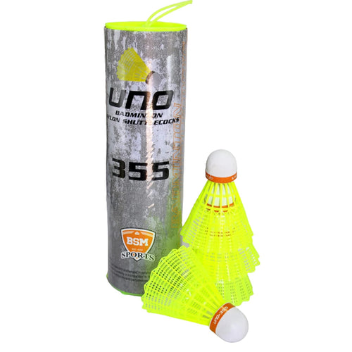 StonKraft UNO Badminton Nylon Shuttlecocks (Pack of 6) | Plastic Shuttle Cock Set | Badminton Shuttlecocks