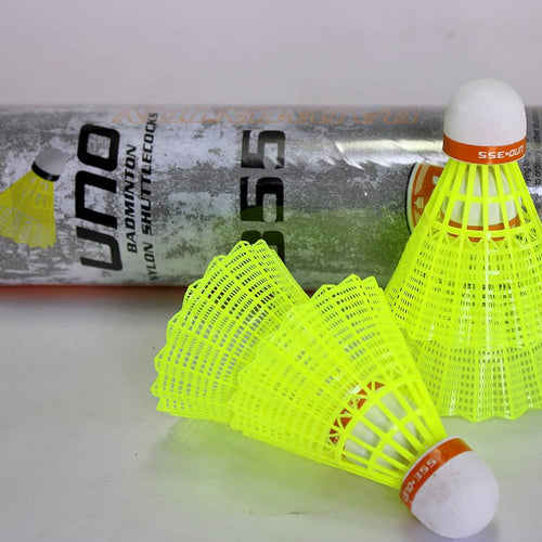 StonKraft UNO Badminton Nylon Shuttlecocks (Pack of 6) | Plastic Shuttle Cock Set | Badminton Shuttlecocks