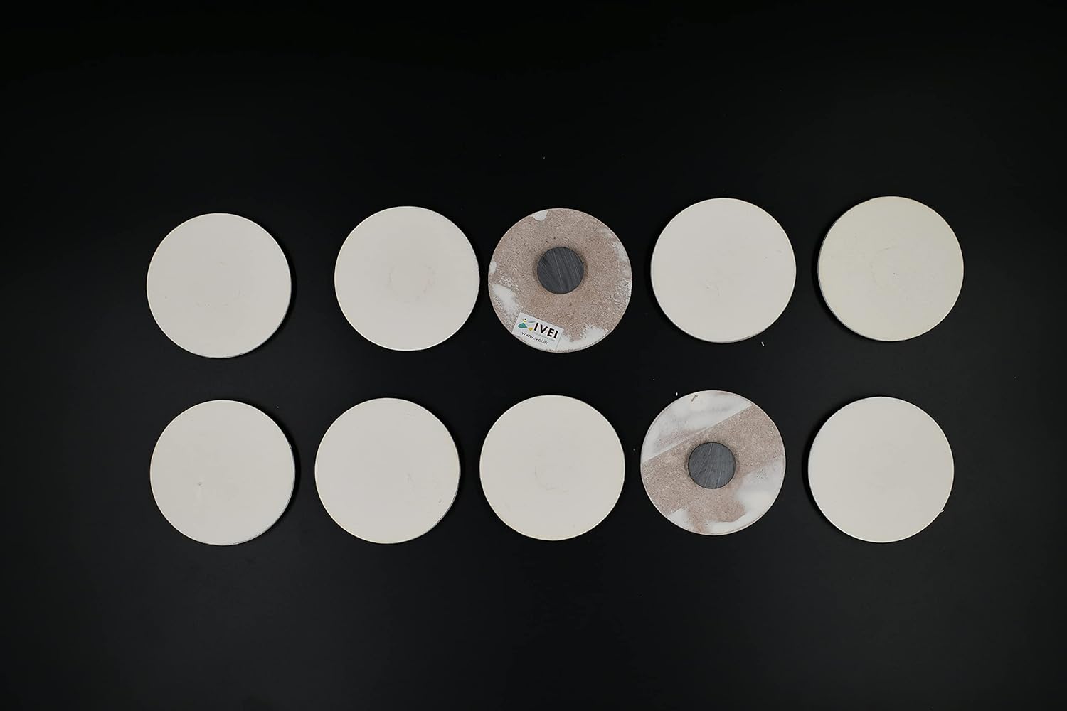 IVEI DIY MDF Wood Sheet Round Craft Magnet with Primer Plain MDF Fridge Magnet Blanks Cutouts- Set of 10 with 3mm- 3in dia for Painting Wooden Sheet Craft, Decoupage, Resin Art Work & Decoration