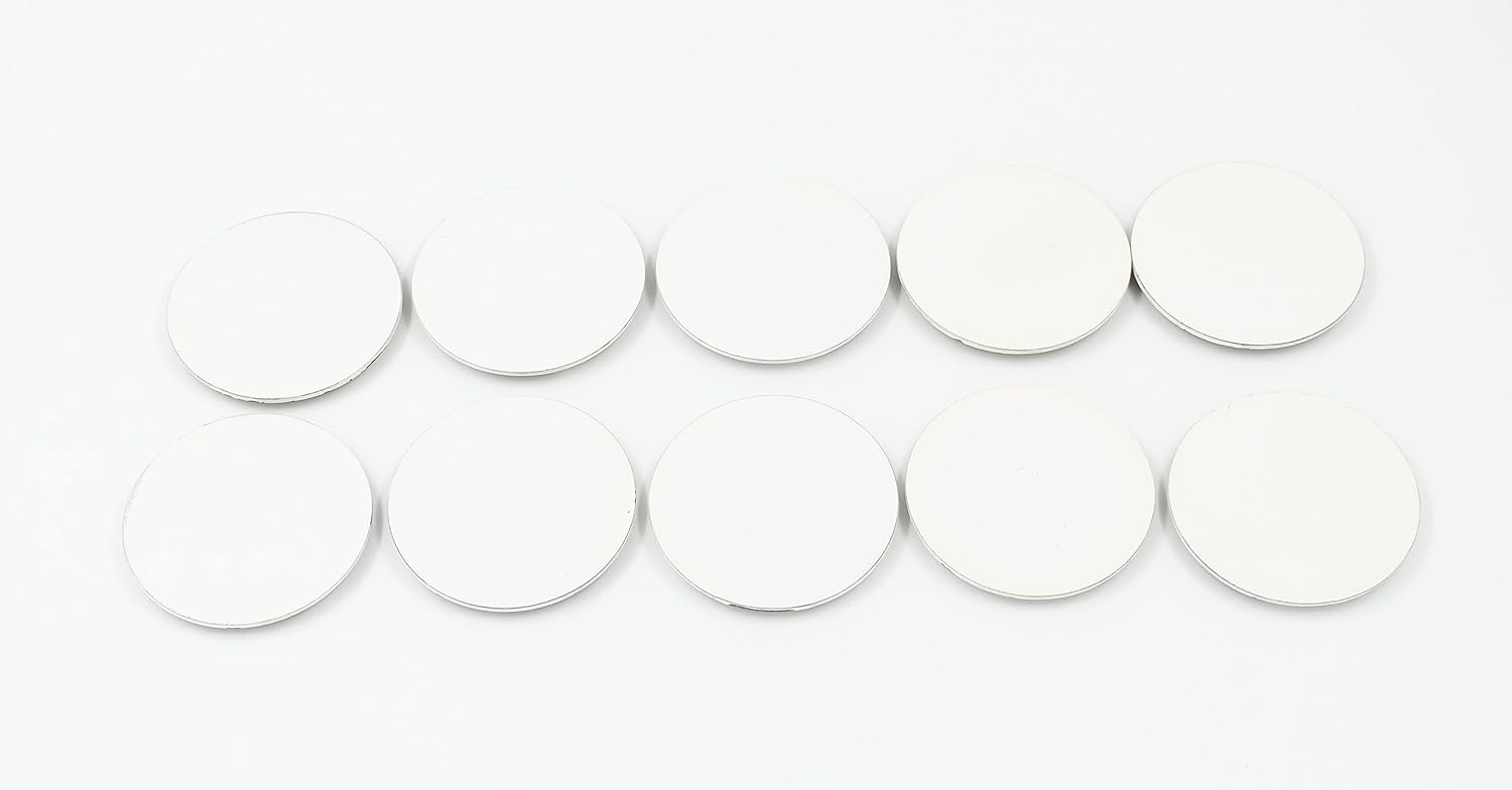 IVEI DIY MDF Wood Sheet Round Craft Magnet with Primer Plain MDF Fridge Magnet Blanks Cutouts- Set of 10 with 3mm- 3in dia for Painting Wooden Sheet Craft, Decoupage, Resin Art Work & Decoration