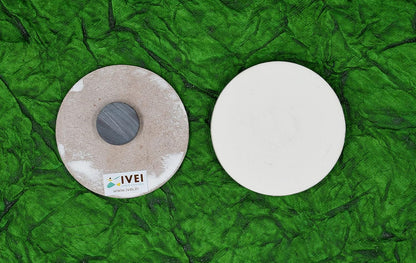 IVEI DIY MDF Wood Sheet Round Craft Magnet with Primer Plain MDF Fridge Magnet Blanks Cutouts- Set of 10 with 3mm- 3in dia for Painting Wooden Sheet Craft, Decoupage, Resin Art Work & Decoration