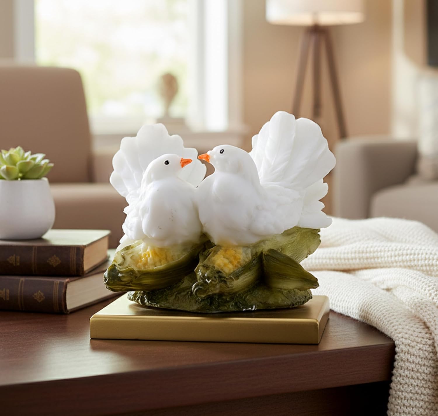 eSplanade Love Birds Showpiece | Bird Statue Romantic Couple Gift Decorative Showpieces Items (Multicolour)