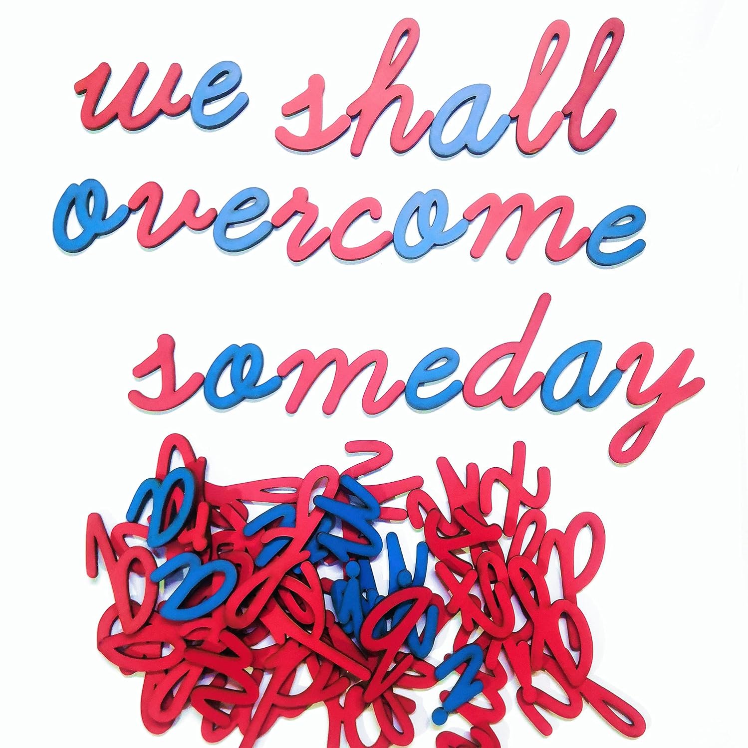 MFM Toys English Cursive Alphabets ~ 70pcs Lowercase Cutouts | Ages 4+ (Non Magnetic)