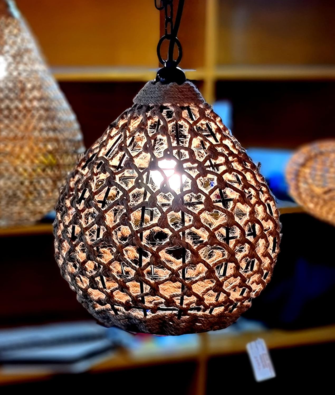 ESPLANADE Metal Pendant Light Hanging Ceiling Lamp with 2+ Feet Metal Chain (13" Inches)