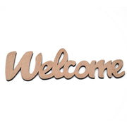 IVEI MDF Welcome Plaque - DIY Craft Materials for Home Décor, Wall Décor, Wall Art -Wooden Cutout for DIY Art & Craft, Painting, Resin & Fluid Art, Decoupage, Mandala Art, Pyrography