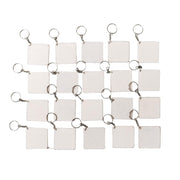 IVEI DIY MDF Key Chains with Primer - Wooden Sheet Craft - Set of 20, 2 in X 2 in for Decoupage, Resin Art Work & Decoration