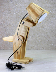 ESPLANADE Wooden Dinosaur Shape Decorative Wall Light | Bedside Lamp | Reading Light | Table Lamp | Focus Lights | Home Decor (Dinosaur)