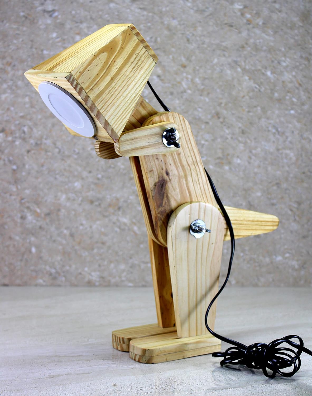 ESPLANADE Wooden Dinosaur Shape Decorative Wall Light | Bedside Lamp | Reading Light | Table Lamp | Focus Lights | Home Decor (Dinosaur)