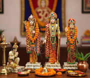 Ram Darbar Idol 18" – Ram, Sita, Lakshman & Hanuman | Resin Decorative Murti