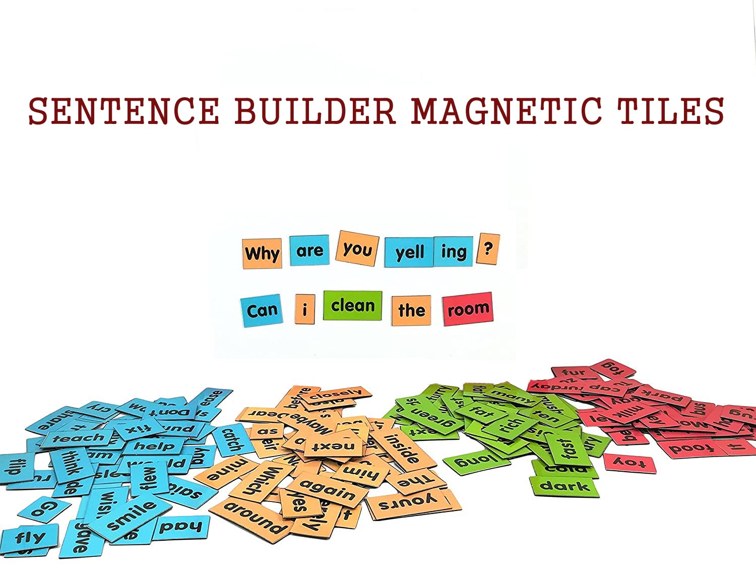 Stonkraft Enhanced Sentence Builder kit | English Language | 190 Magnetic Tiles