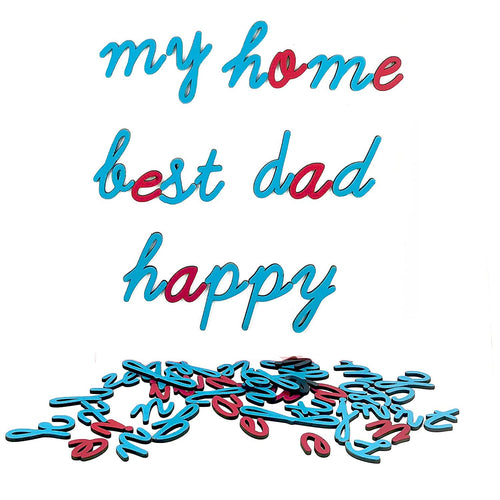 Stonkraft English Cursive Alphabets ~ 70pcs Lowercase Cutouts | Ages 4+ (Magnetic)