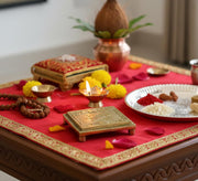 eSplanade Brass Pooja Mandir Chowki God's Stool - Puja Articles - 2.6" Inches (Very Small)