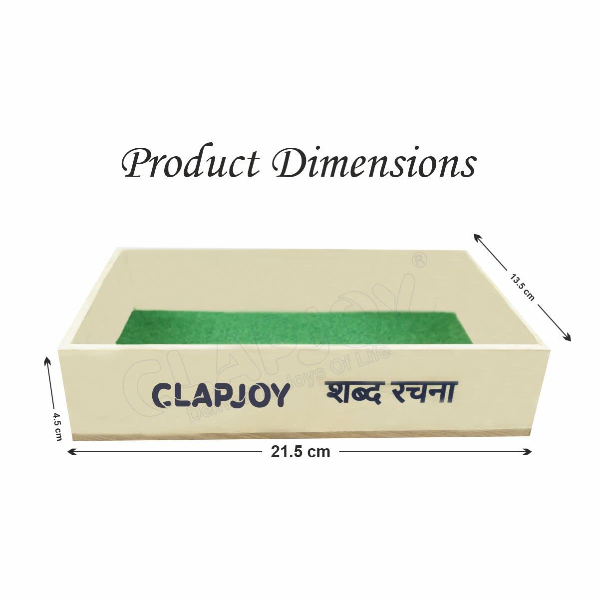 Clapjoy Shabd Rachna Learn Hindi Words Spellings for Kids Learning Game | Hindi Puzzle Word Making Educational Toy Gift for Preschool Boys Girls Kids Age 3 4 5 Years Old Brown