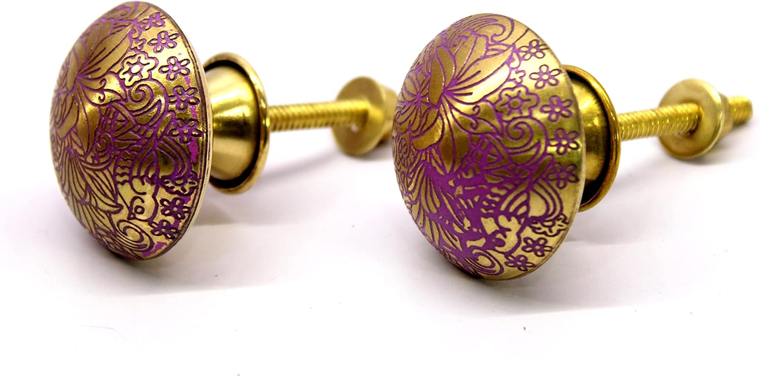 eSplanade Cupboard Drawer Copper Knobs | Drawer Handles | Cupboard Pulls - Set of 2