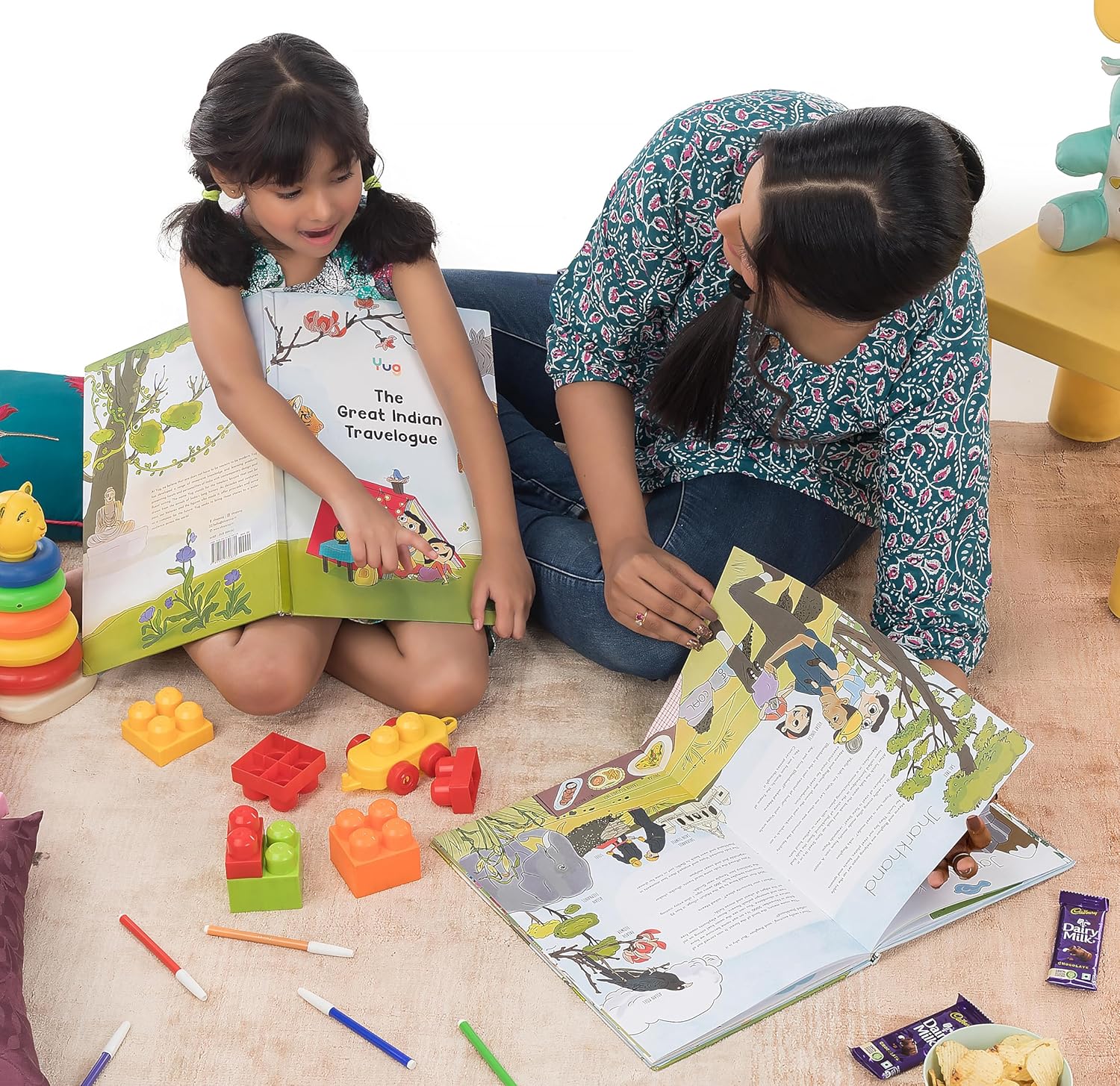 Yug- Illustrated Ramayan & The Great Indian Travelogue Combo Books for Kids- Mythology & Travel Story Book for Kids with Colourful Pictures- Fun Learning Book for 5+ Year Old Children- Bedtime Stories