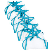 JnB Pure Cotton Soft Dhoti Nappy - for Newborn Babies (0-3months) -Set of 6 (Blue) | Ideal for Sensitive Skin | for Baby's Diaper Free Time