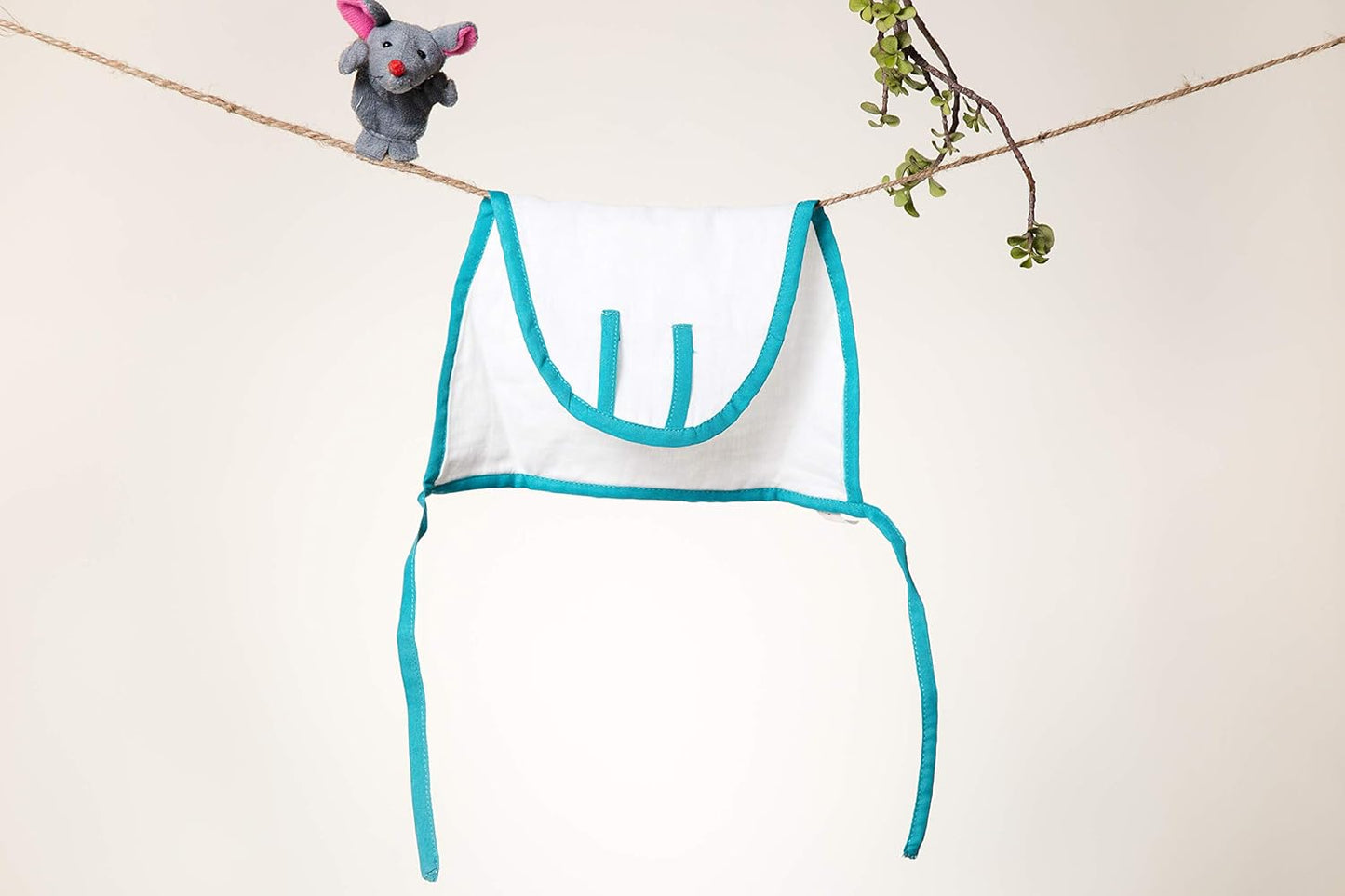 JnB Jacha & Bacha Jumbo Gift Set for Newborns - Set of 6 Nappies, 6 Napkins, 2 Towels, 2 Burp Cloth, 1 Liner - Pure Soft Dhoti Cotton (Blue)