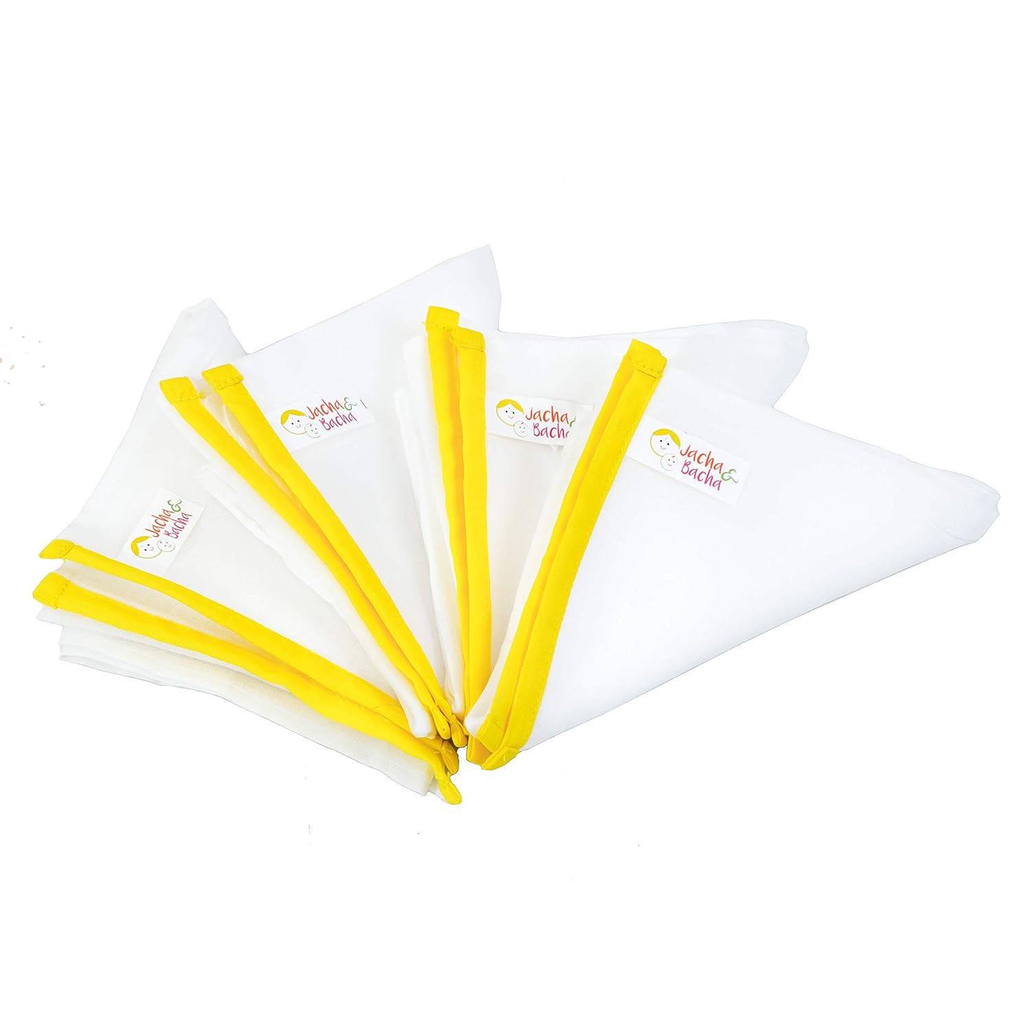 JnB Jacha & Bacha Pure Soft Cotton Dhoti Burp Cloth for Babies - Set of 4 (Yellow)