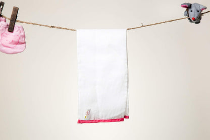 JnB Jacha & Bacha Pure Soft Cotton Dhoti Burp Cloth for Babies - Set of 4 (Pink)