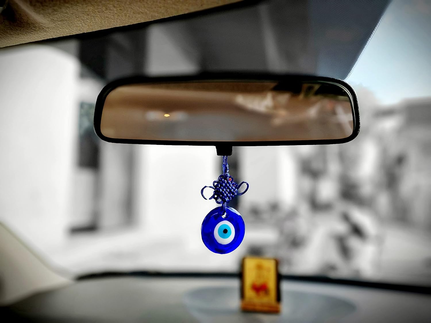 eSplanade Vastu/Feng Shui Evil Eye Car and Door Hanging for Good Luck and Prosperity, Standard (Evil Eye Small for Car)