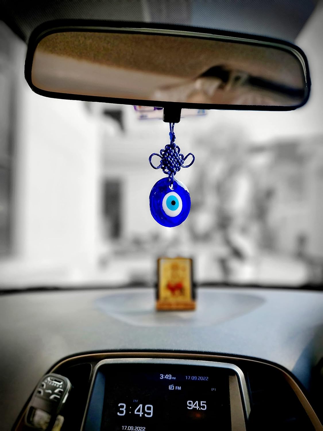 eSplanade Vastu/Feng Shui Evil Eye Car and Door Hanging for Good Luck and Prosperity, Standard (Evil Eye Small for Car)