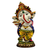 ESPLANADE Resin Ganesh Ganesha Ganpati Murti Idol Statue Sculpture - 6 inches | Pooja Idols | Home Decor