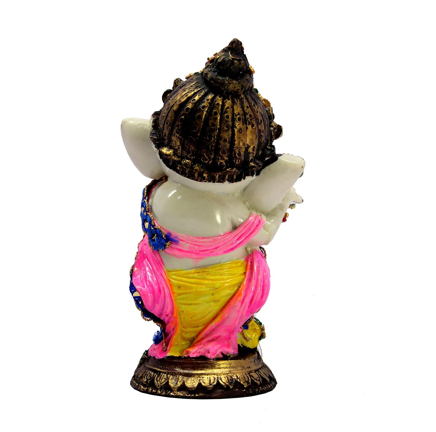 ESPLANADE Resin Ganesh Ganesha Ganpati Murti Idol Statue Sculpture - 6 inches | Pooja Idols | Home Decor