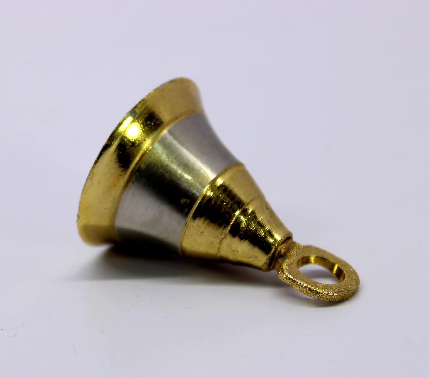 eSplanade Brass Pooja Mandir and Decorative Bells | Pack of 10 | 2" Inches - Golden & Silver