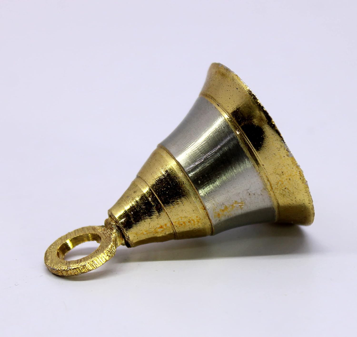 eSplanade Brass Pooja Mandir and Decorative Bells | Pack of 10 | 2" Inches - Golden & Silver