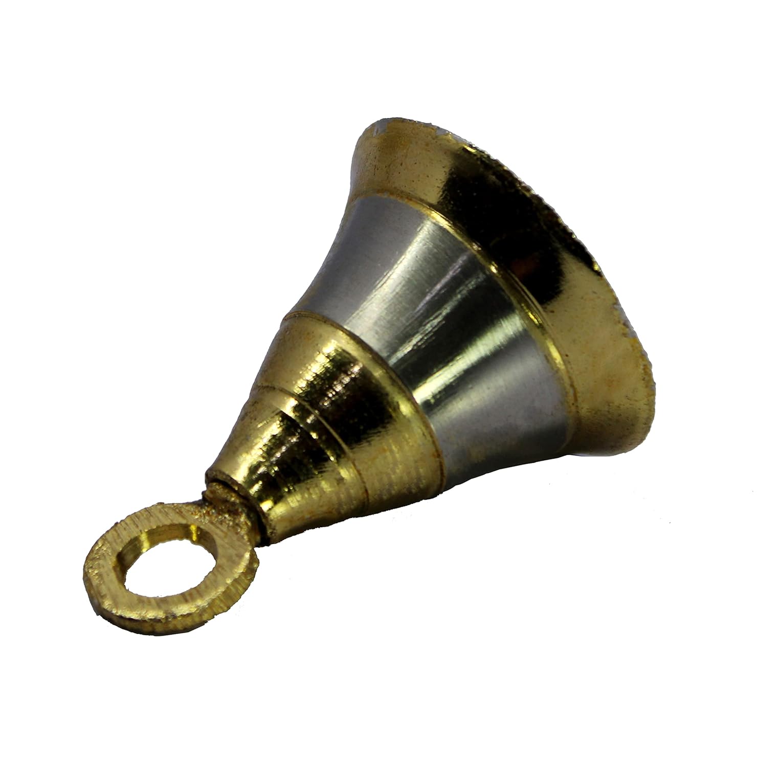 eSplanade Brass Pooja Mandir and Decorative Bells | Pack of 10 | 2" Inches - Golden & Silver