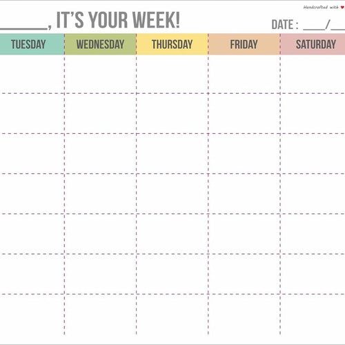 MFM TOYS XOXOMags Magnetic Planner for Fridge - Rewriteable (Week Planner)