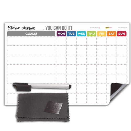 MFM Toys XOXOMags Magnetic Planner for Fridge - Rewriteable (Goal Tracker)