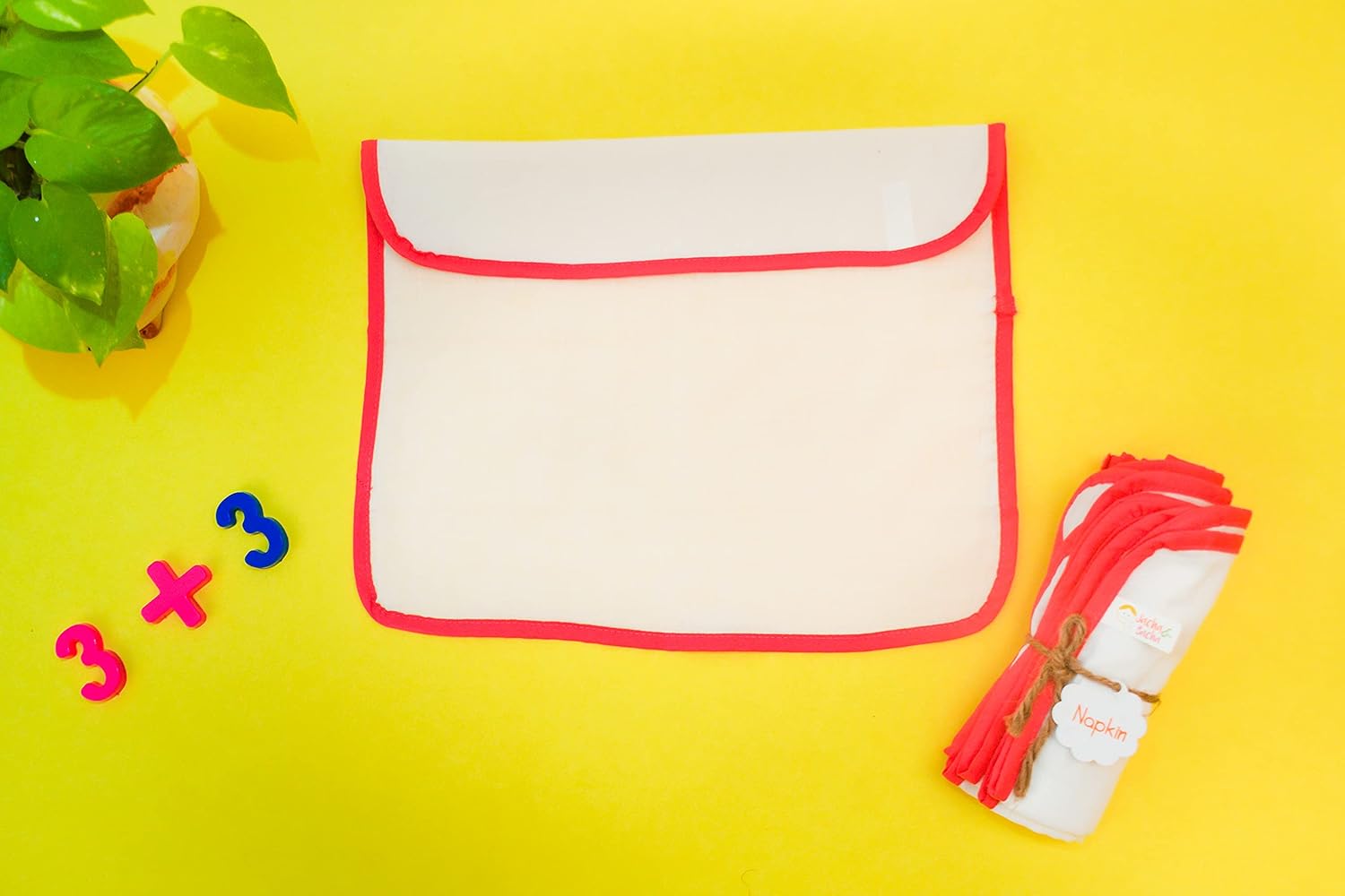 JnB Jacha & Bacha Pure Soft Cotton Dhoti Napkins for Babies/Kids Set of 6 Napkins-Yellow (Pink)