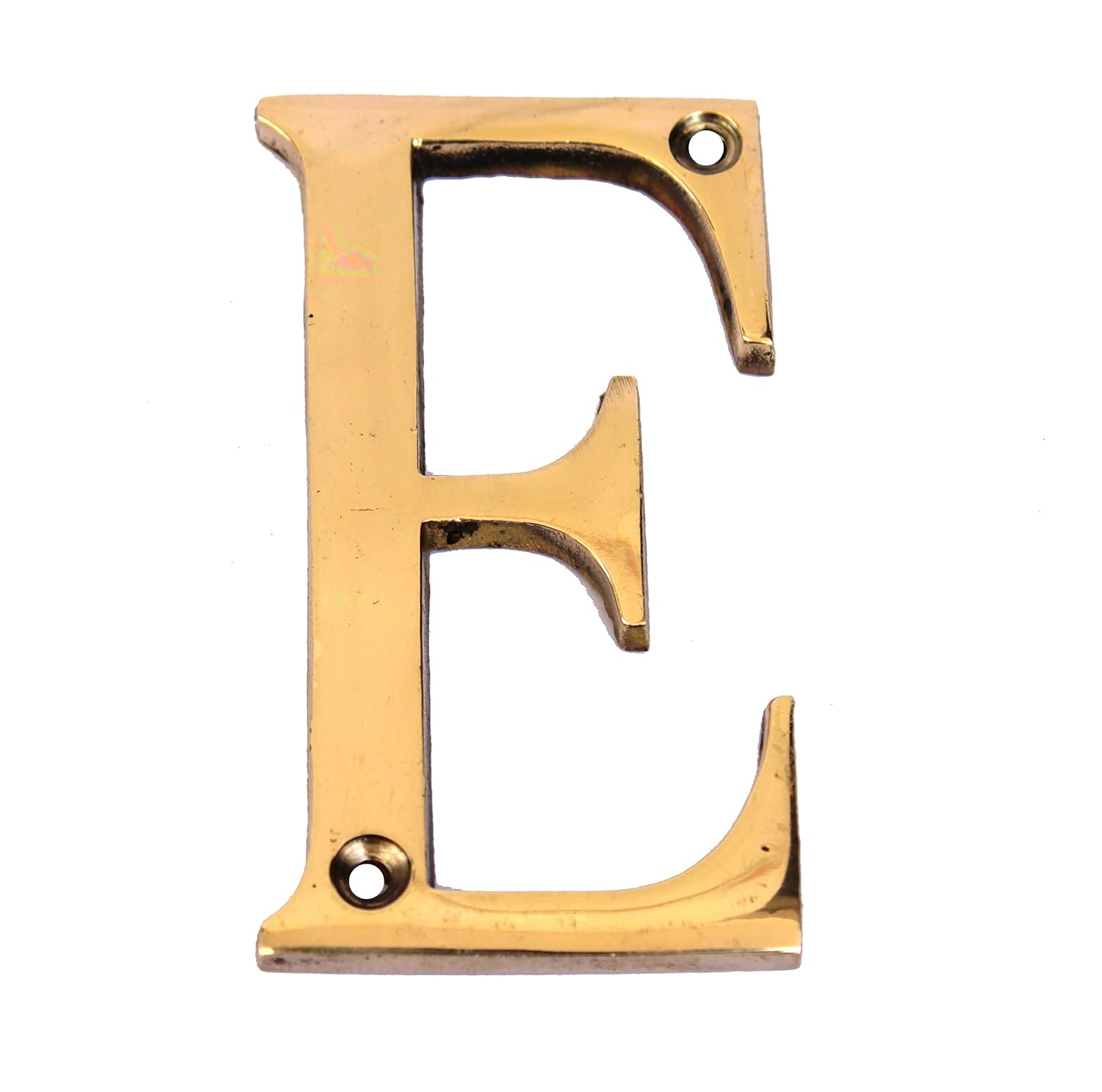 eSplanade - Brass House Hotel Door Name Alphabets - Wall Door Plaque Letter Alphabet - 3" Inches - Golden ("E" Alphabet)