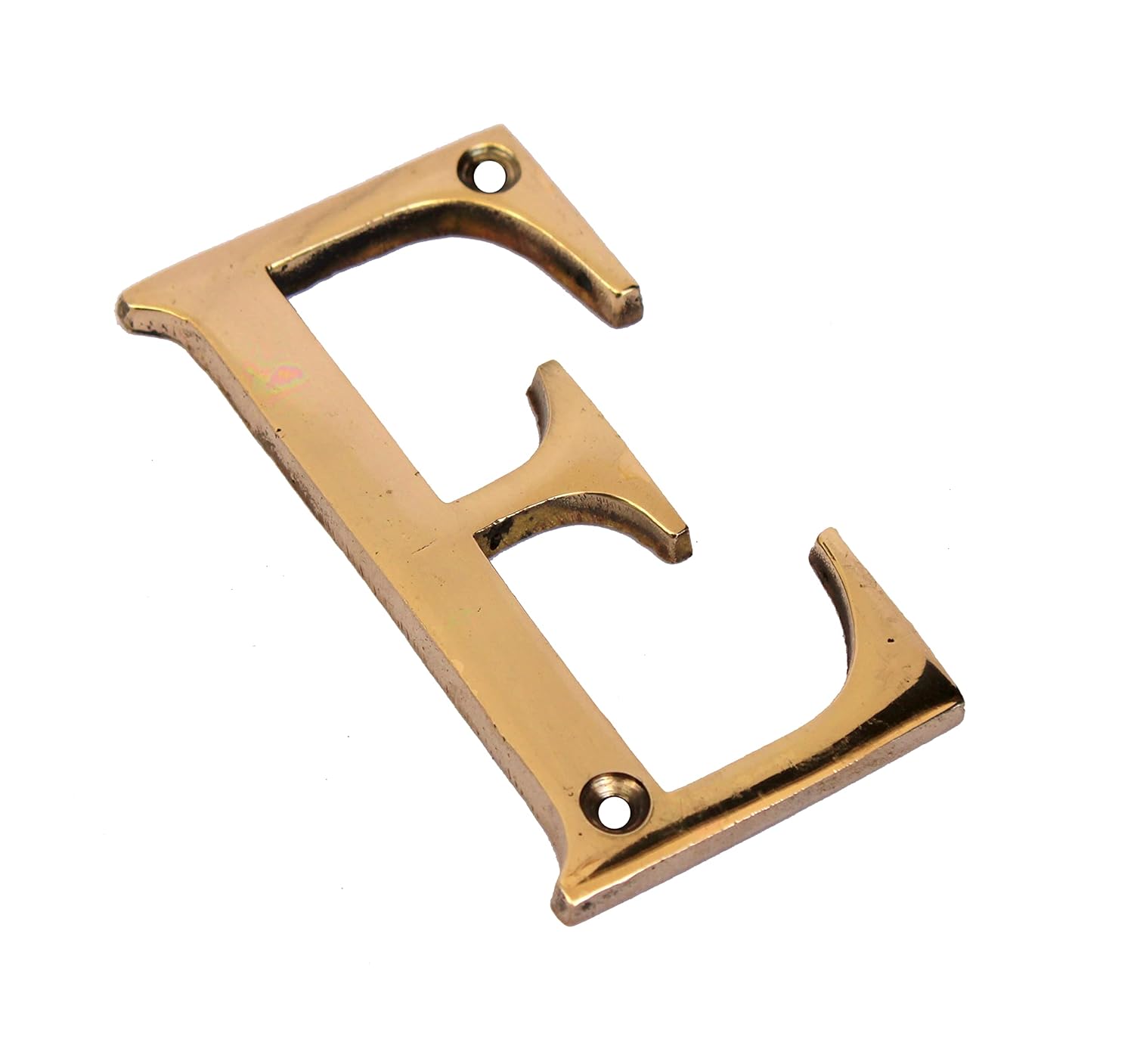 eSplanade - Brass House Hotel Door Name Alphabets - Wall Door Plaque Letter Alphabet - 3" Inches - Golden ("E" Alphabet)